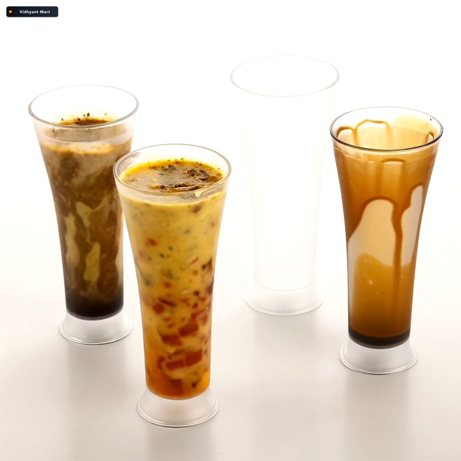 Vidhyant Mart Matt Finish Plastic Glass Set Durable 300ml 6 Piec 3