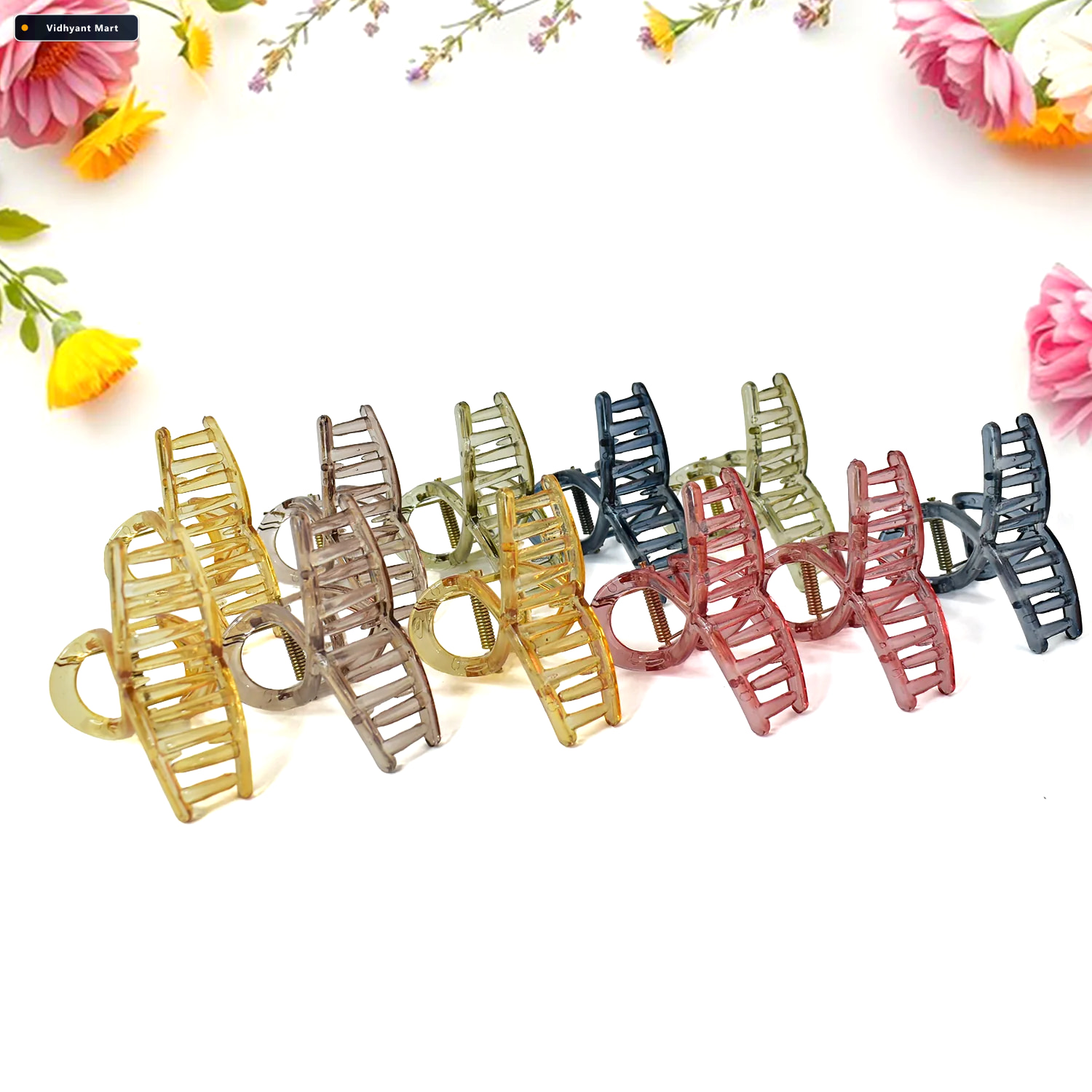 Vidhyant Mart Matte Plastic Hair Clamp Durable Firm Grip For All 3