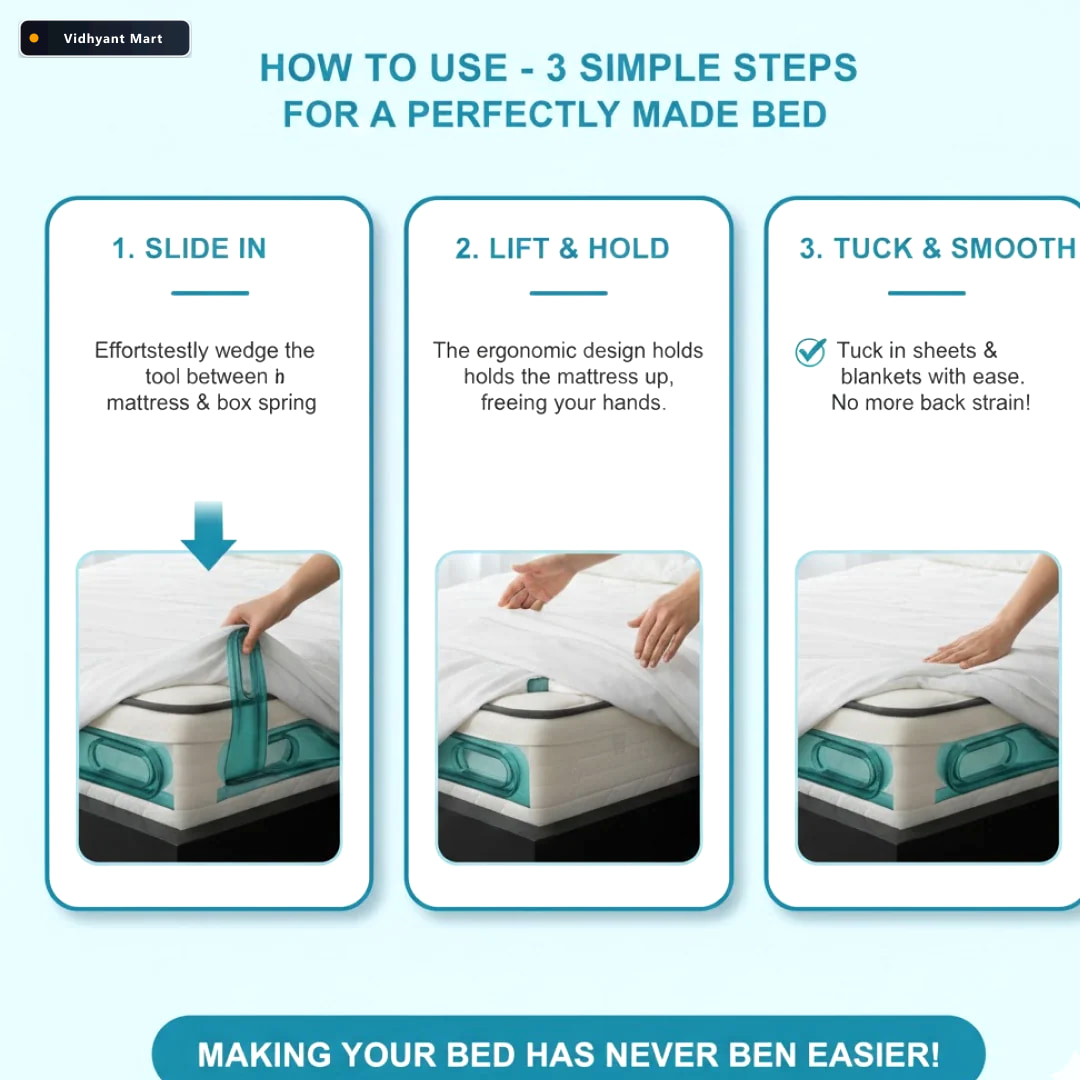 Vidhyant Mart Mattress Lifter Tool Ergonomic Bed Making Helper T 5