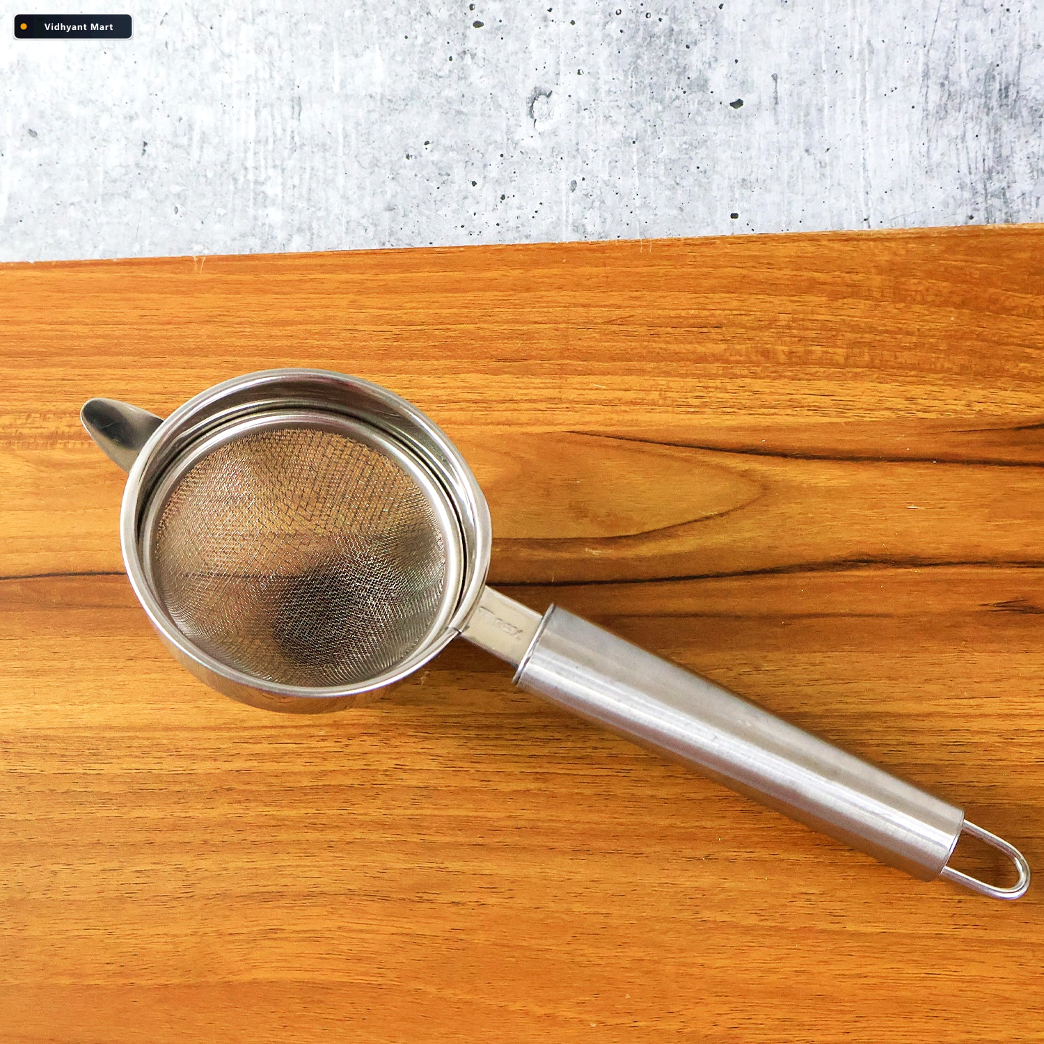 Vidhyant Mart Medium Euro Mesh Strainer Double Mesh Stainless St 4
