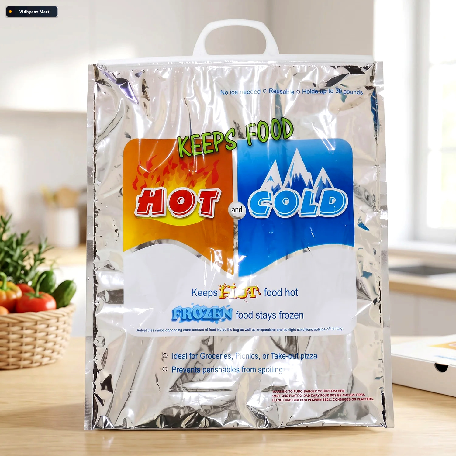 Vidhyant Mart Medium Hot Cold Insulated Food Storage Bag For Gro 2