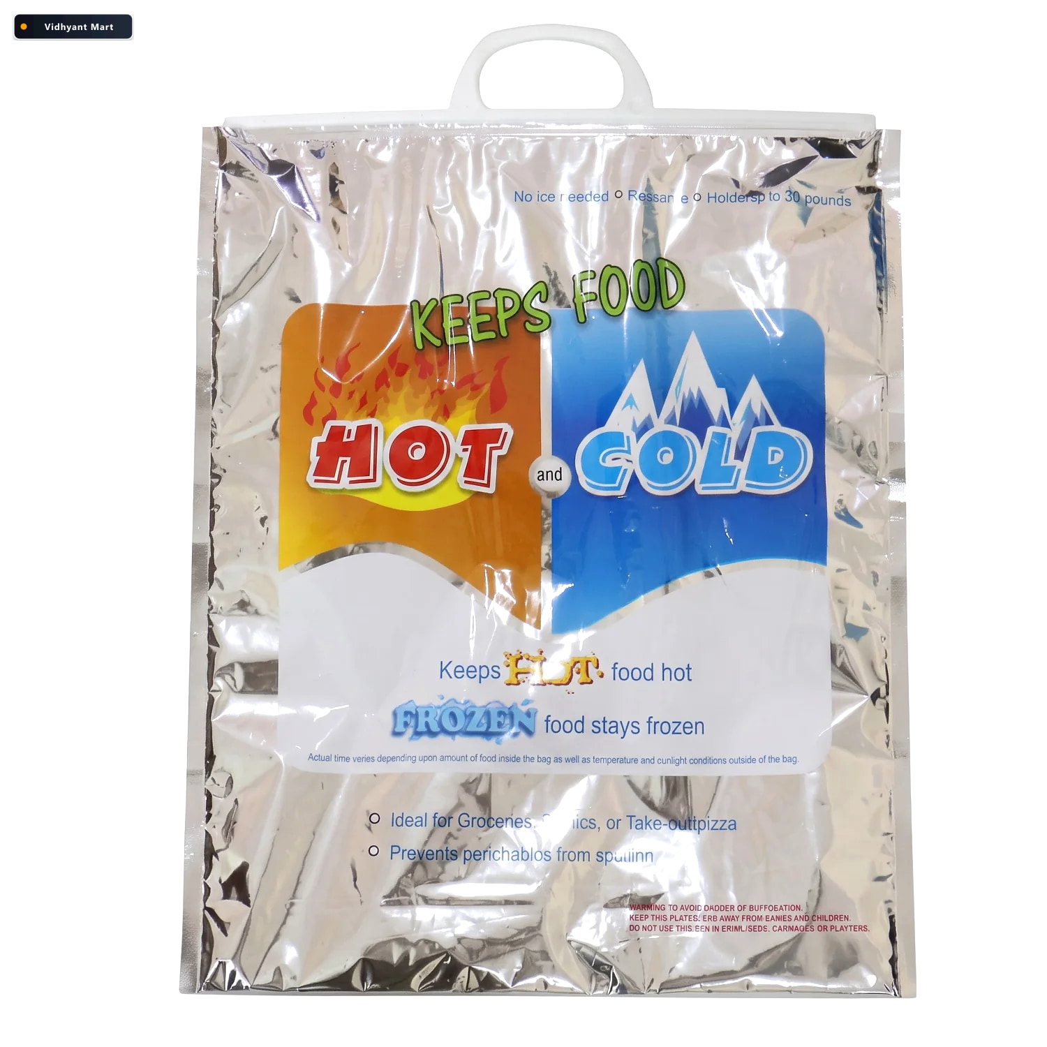 Vidhyant Mart Medium Hot Cold Insulated Food Storage Bag For Gro 4