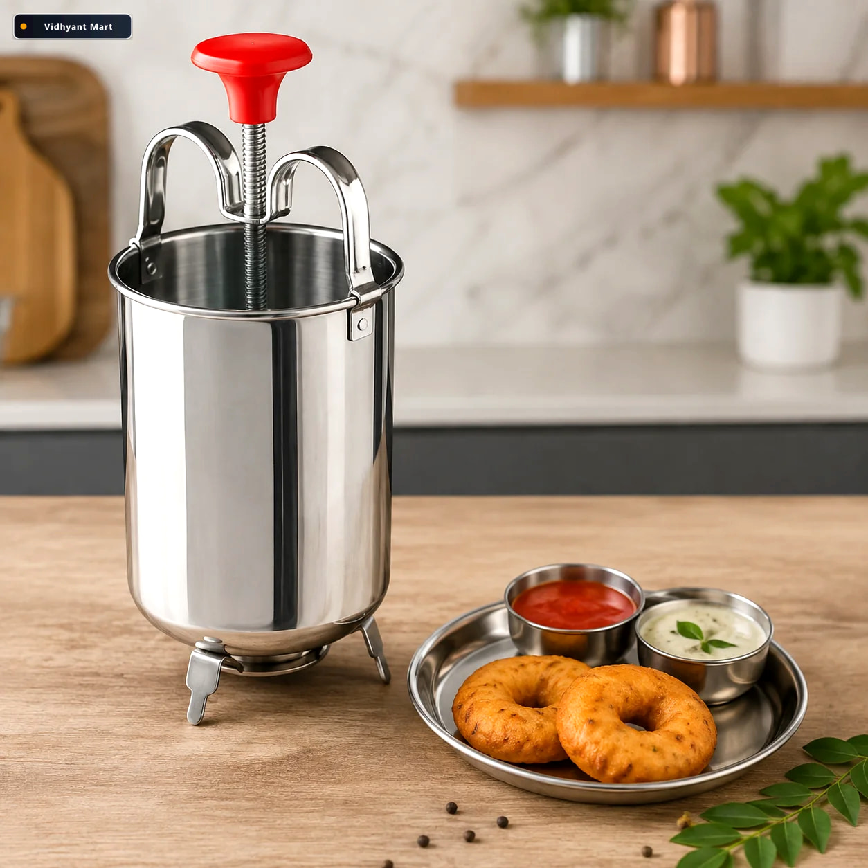 Vidhyant Mart Medu Vada Maker Stainless Steel For Crispy Vadas D 1
