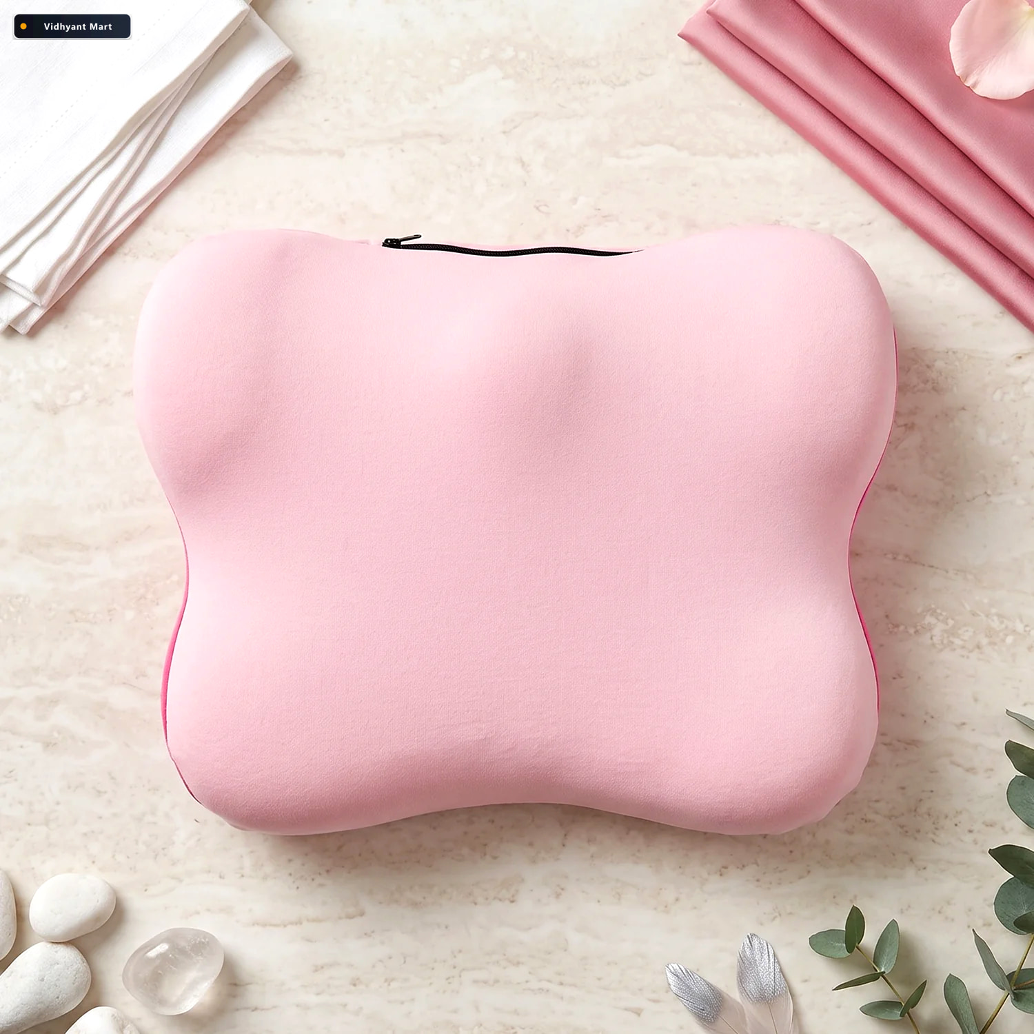 Vidhyant Mart Memory Foam Lumbar Support Cushion For Office Chai 3