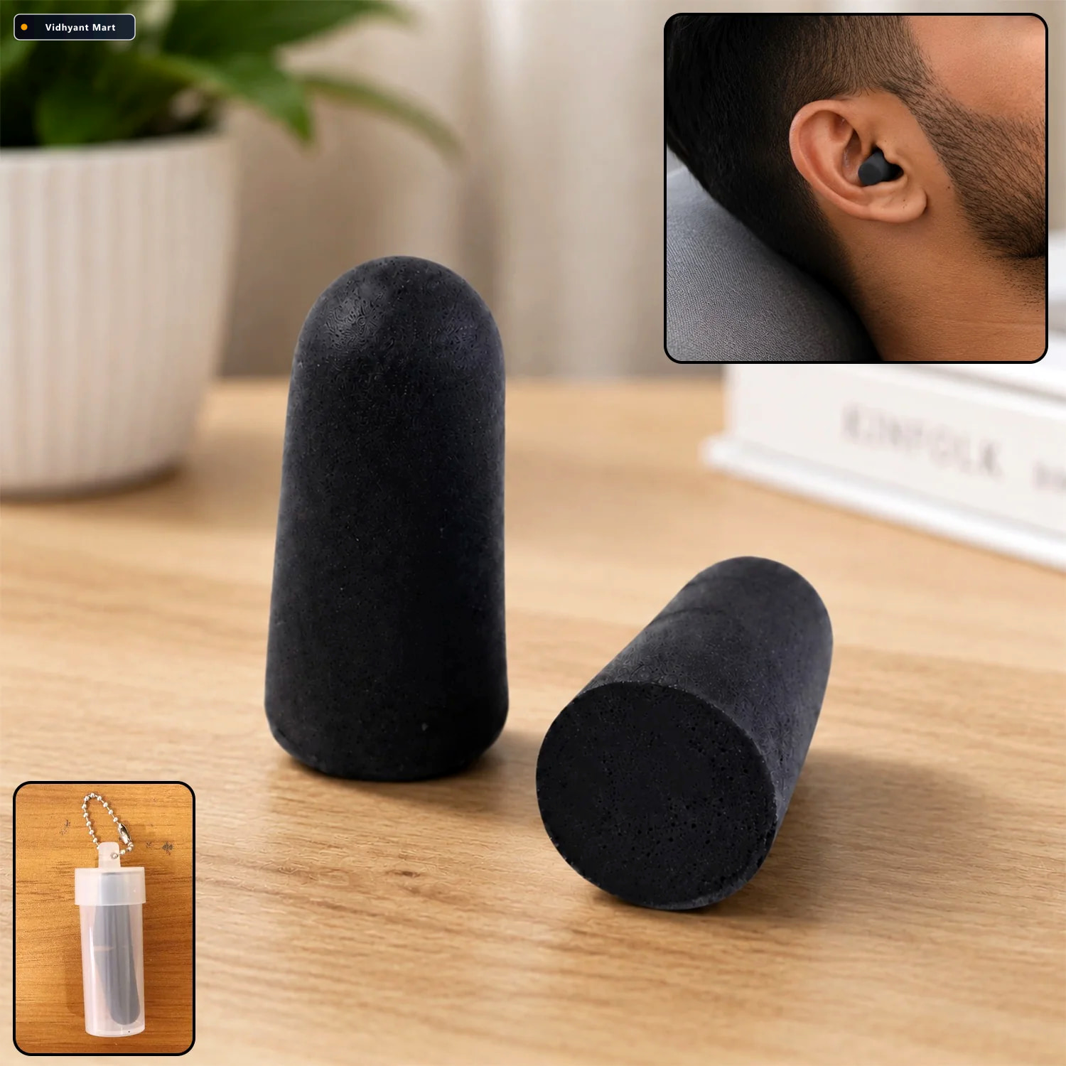Vidhyant Mart Men Soft Ear Plugs With Case Reusable Noise Reduct 1