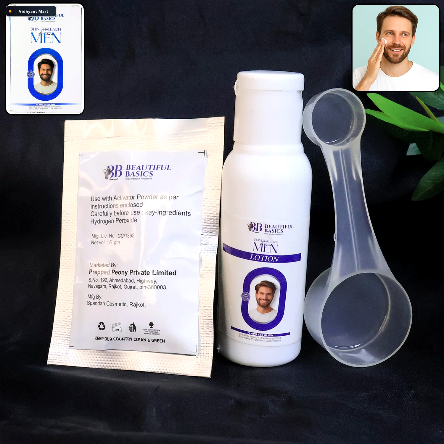 Vidhyant Mart Mens Skin Brightening Bleach Cream Kit Quick Natur 1