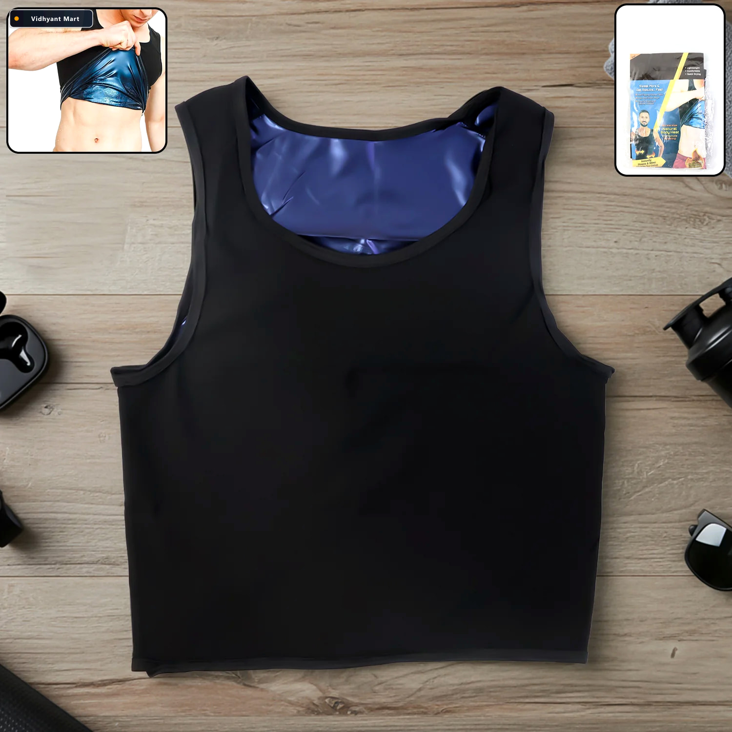 Vidhyant Mart Mens Sweat Shaper Tank Top Slim Fit Neoprene For P 1