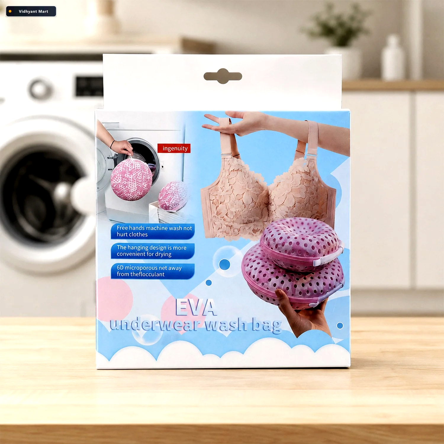 Vidhyant Mart Mesh Laundry Wash Bag Set For Delicates Bras 2 Pc 1
