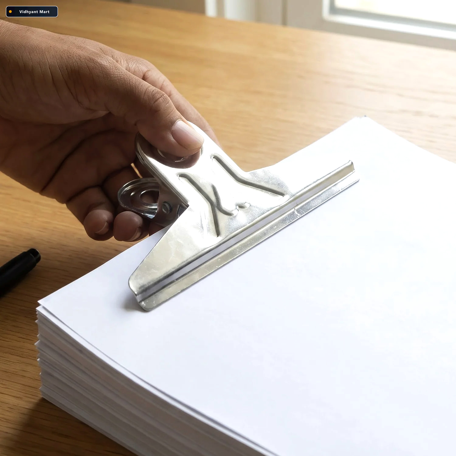 Vidhyant Mart Metal Bulldog Paper Binder Clip With Strong Spring 2