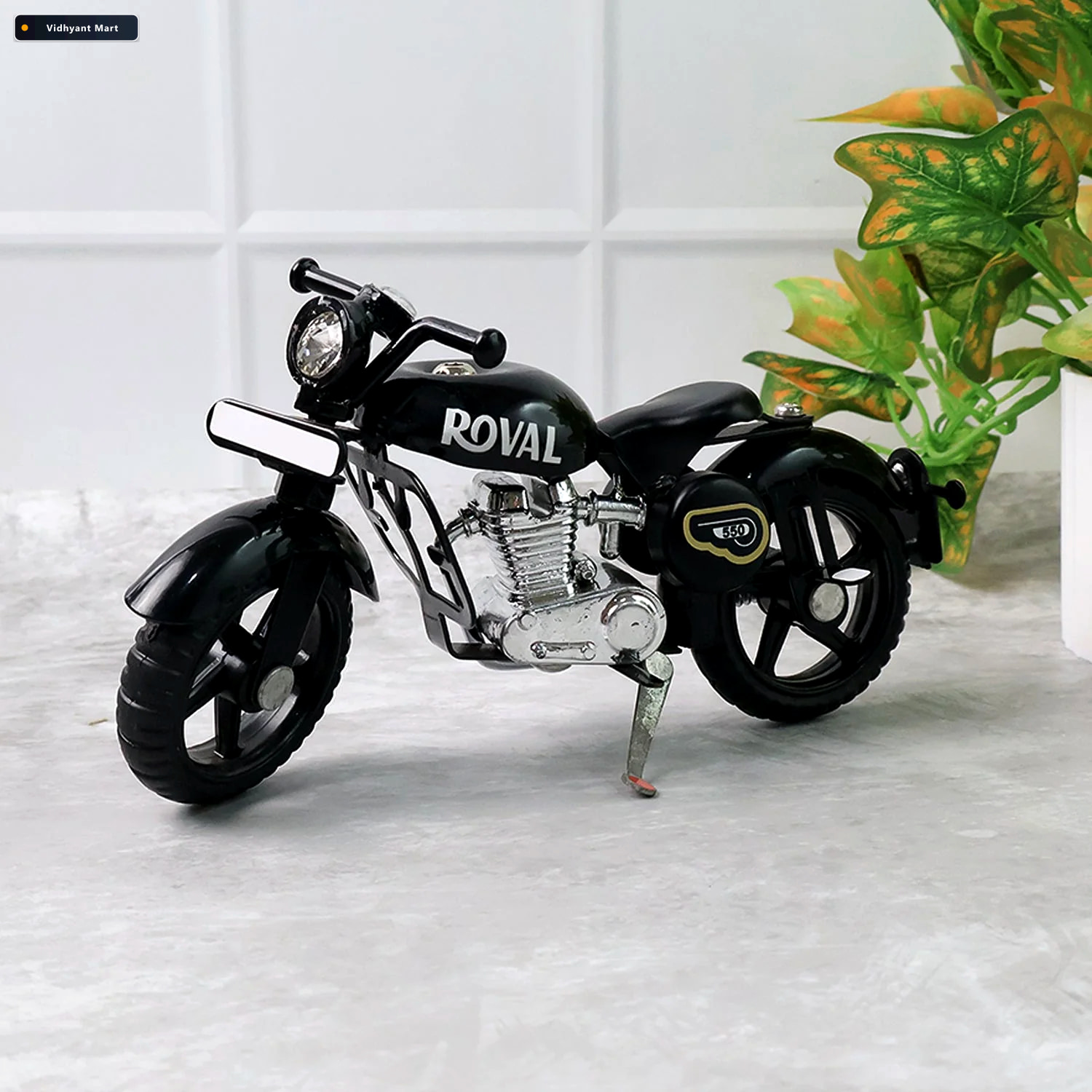 Vidhyant Mart Metal Bullet Bike Toy With Side Stand Realistic Mi 1
