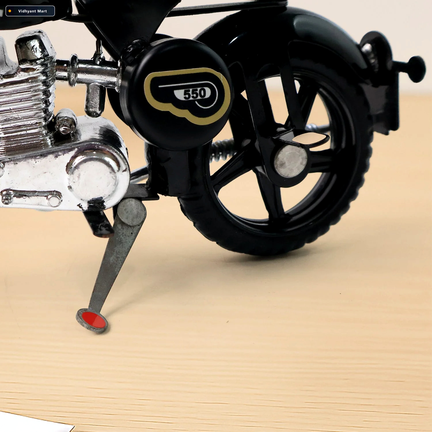 Vidhyant Mart Metal Bullet Bike Toy With Side Stand Realistic Mi 3