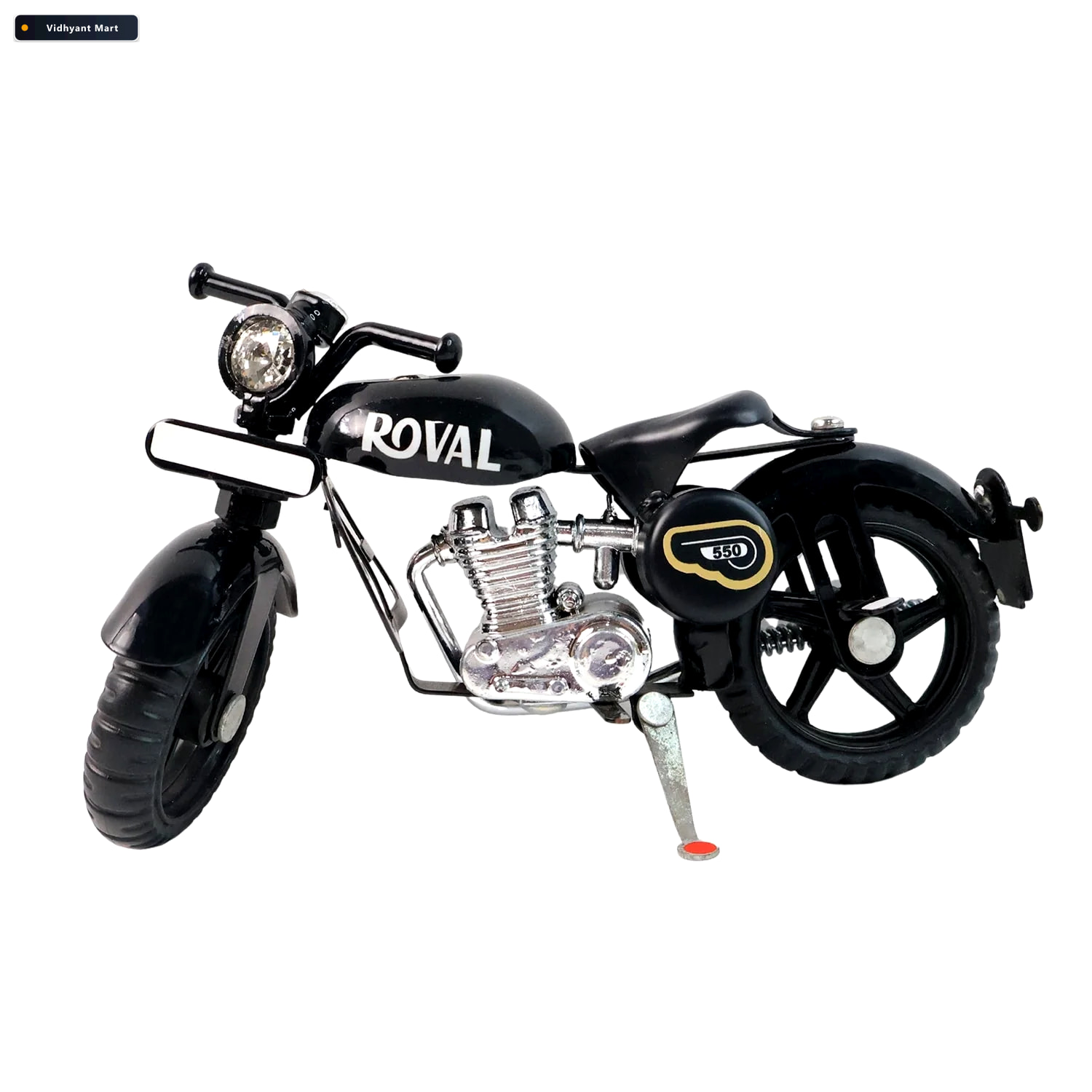 Vidhyant Mart Metal Bullet Bike Toy With Side Stand Realistic Mi 4