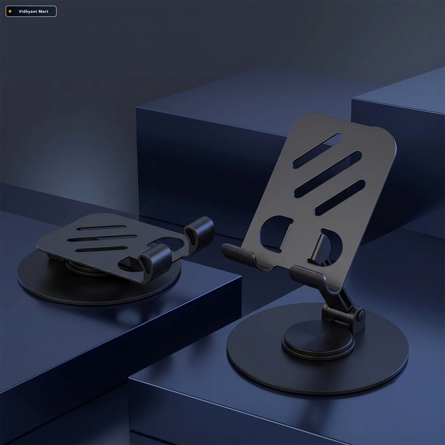 Vidhyant Mart Metal Foldable Mobile Stand 360 Degree Rotating Ad 2