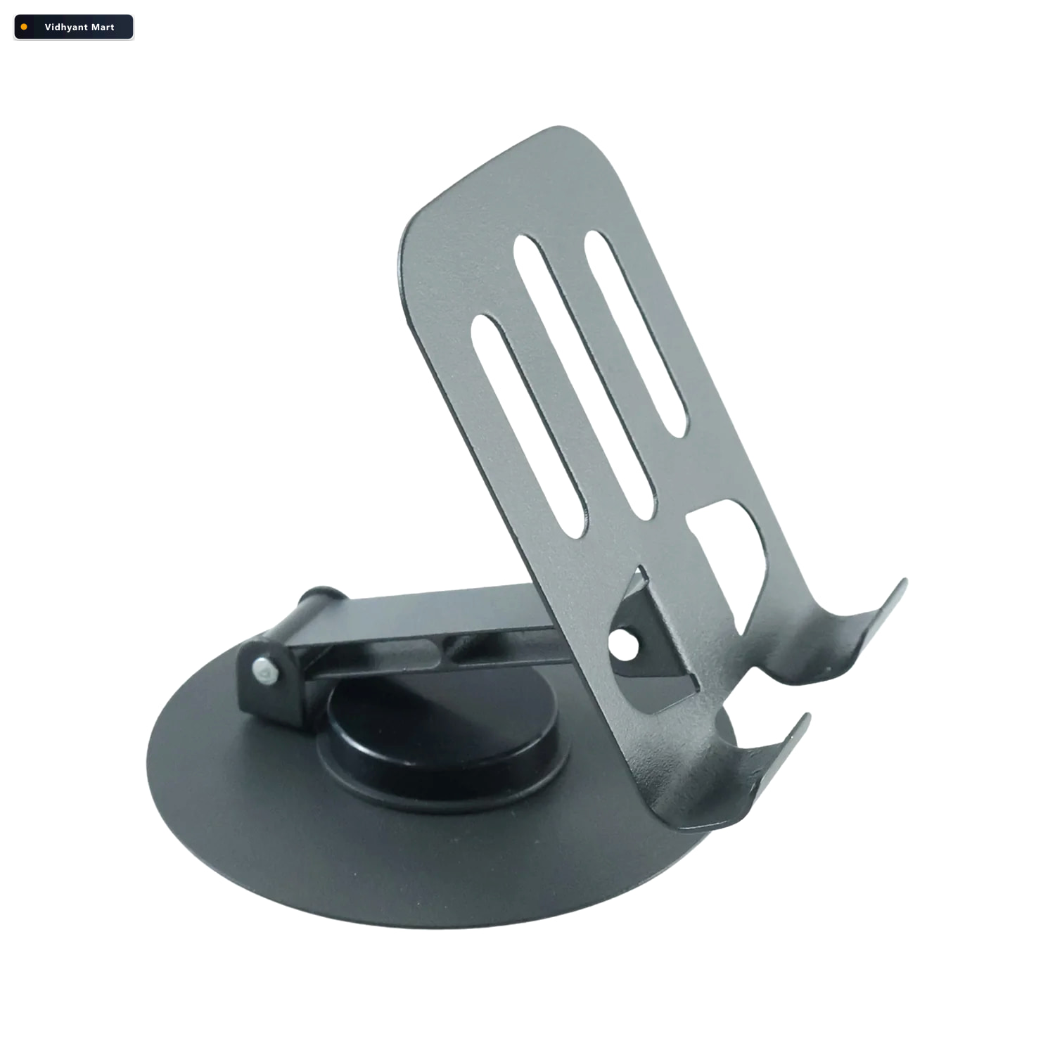 Vidhyant Mart Metal Foldable Mobile Stand 360 Degree Rotating Ad 4
