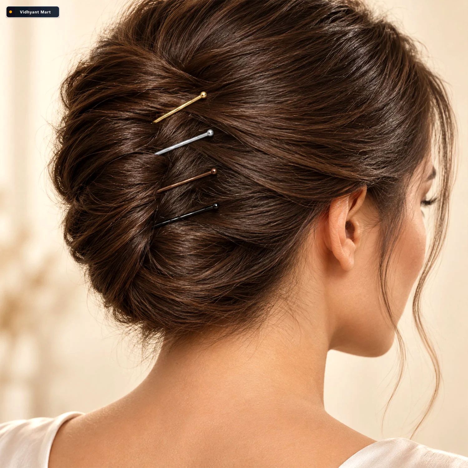 Vidhyant Mart Metal Hair Pins 32 Piece Set With Smooth Rounded T 3