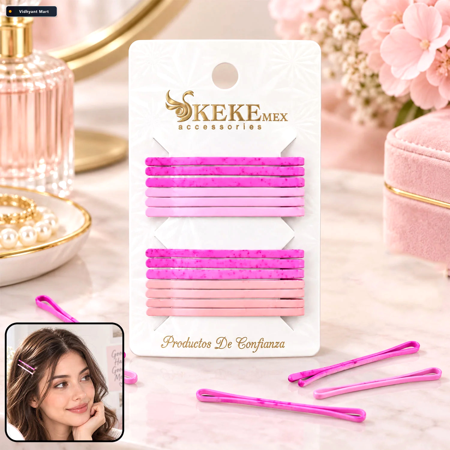 Vidhyant Mart Metal Hair Pins With Smooth Coated Finish 16 Pc 1