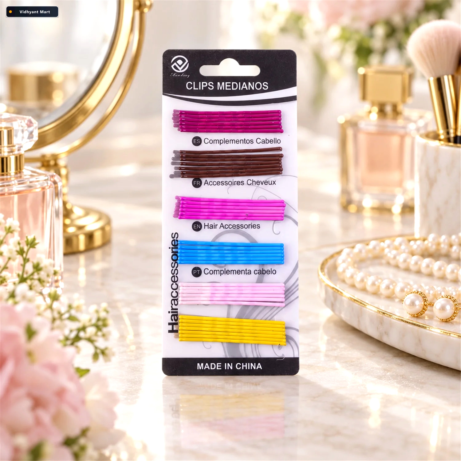 Vidhyant Mart Metal Hair Pins With Wavy Design For Bun Updo And 1