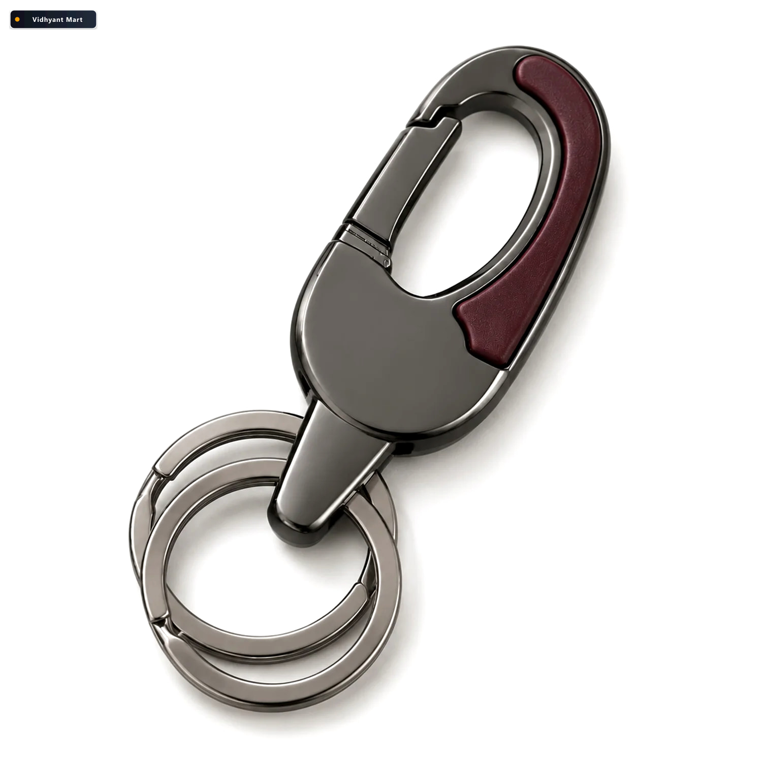 Vidhyant Mart Metal Key Holder Durable Dual Ring With Rotating S 4