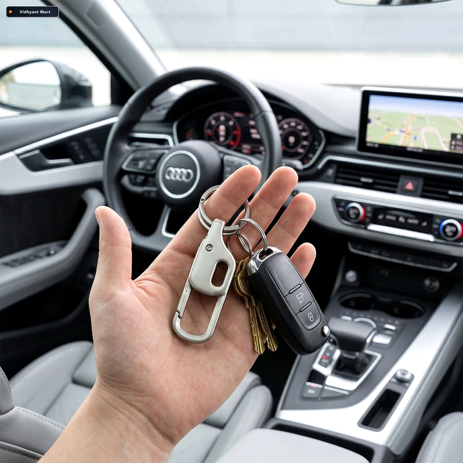 Vidhyant Mart Metal Key Holder Heavy Duty Carabiner Style Keycha 3