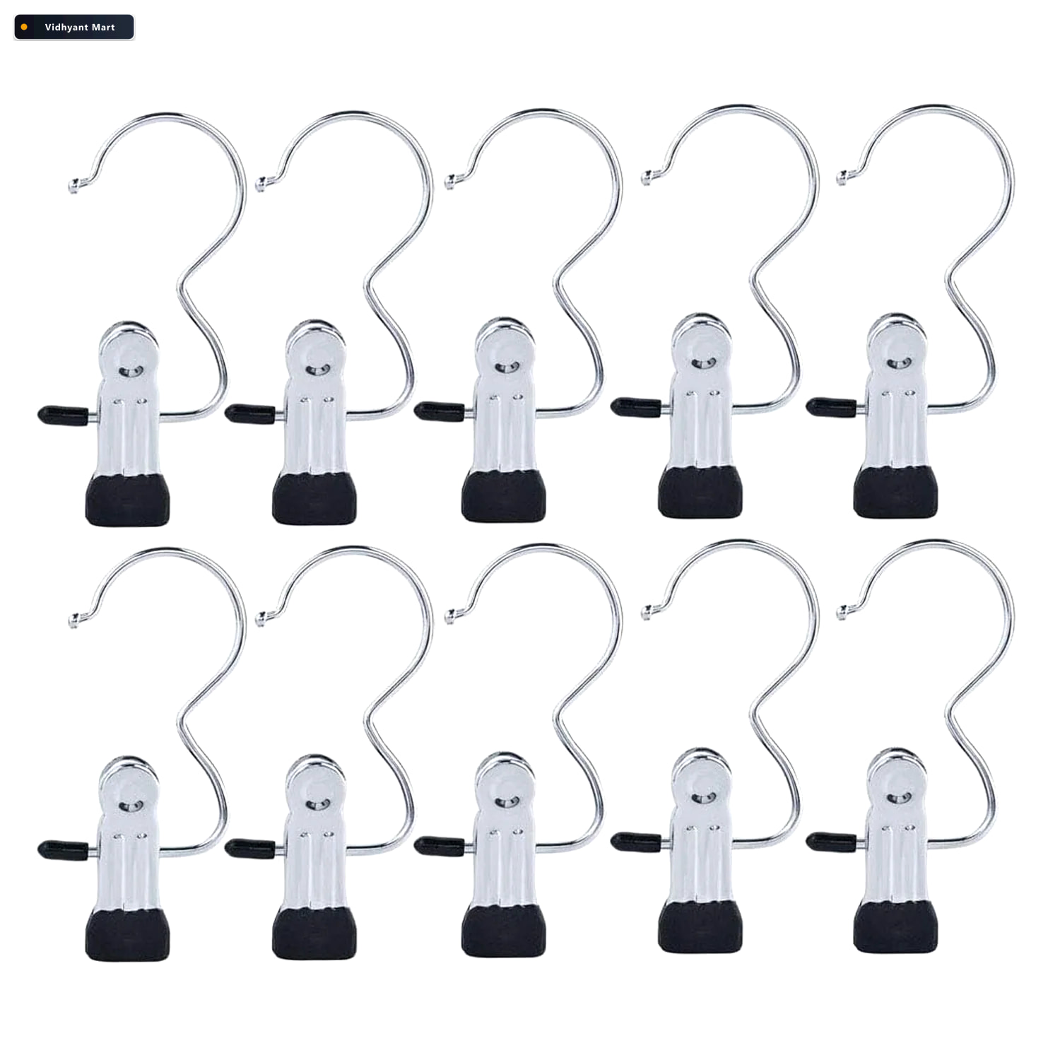Vidhyant Mart Metal Pants Trouser Clip Holder Hangers With Hooks 4
