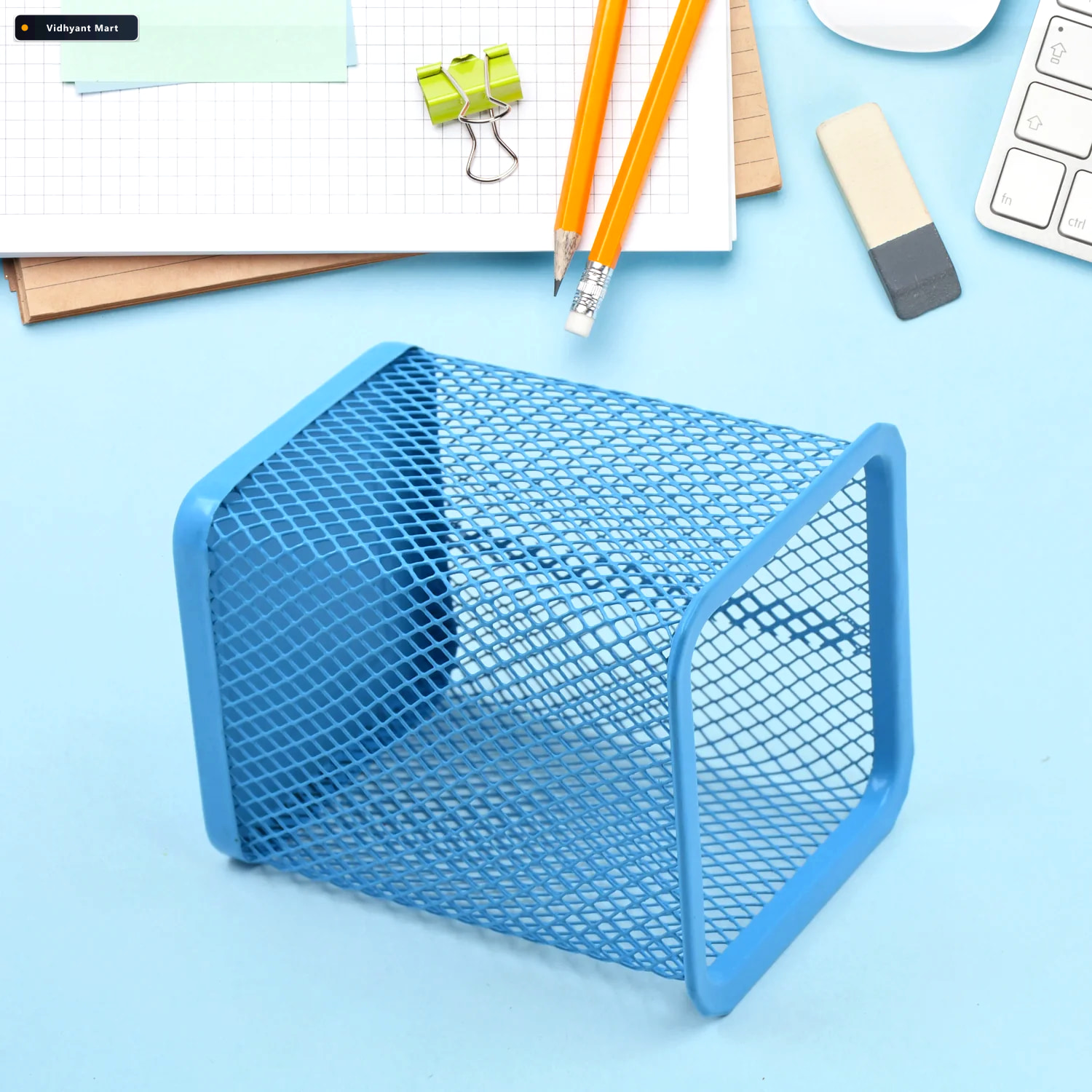 Vidhyant Mart Metal Pen Holder Mesh Desk Organizer For Office De 4