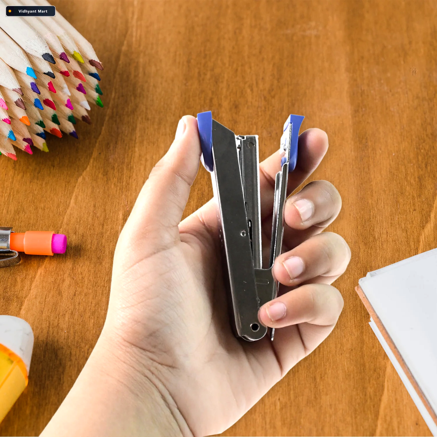Vidhyant Mart Metal Stapler No10 Compact Durable Paper Binder Fo 3