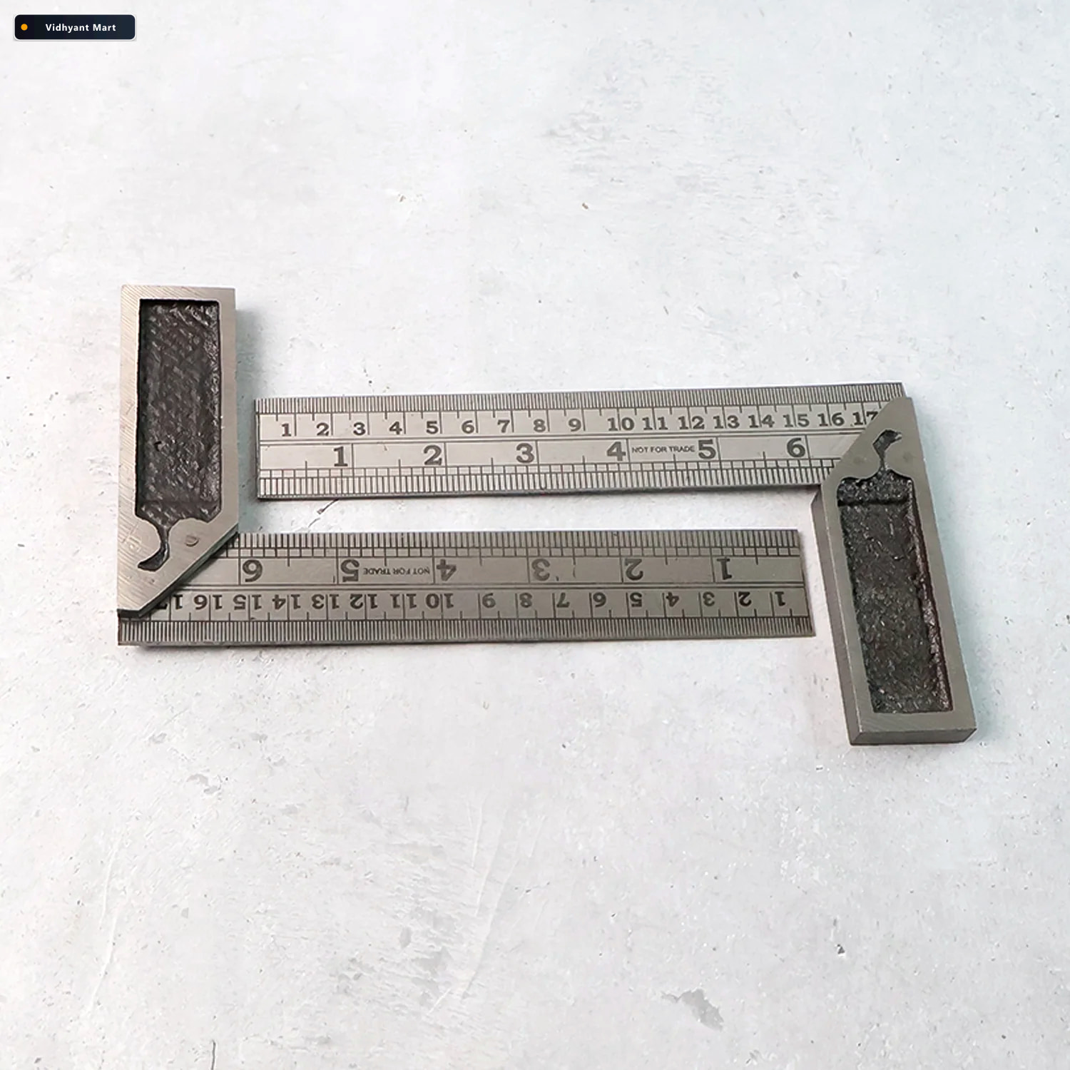 Vidhyant Mart Metal Try Square Ruler Set Durable 2 Piece Precisi 2
