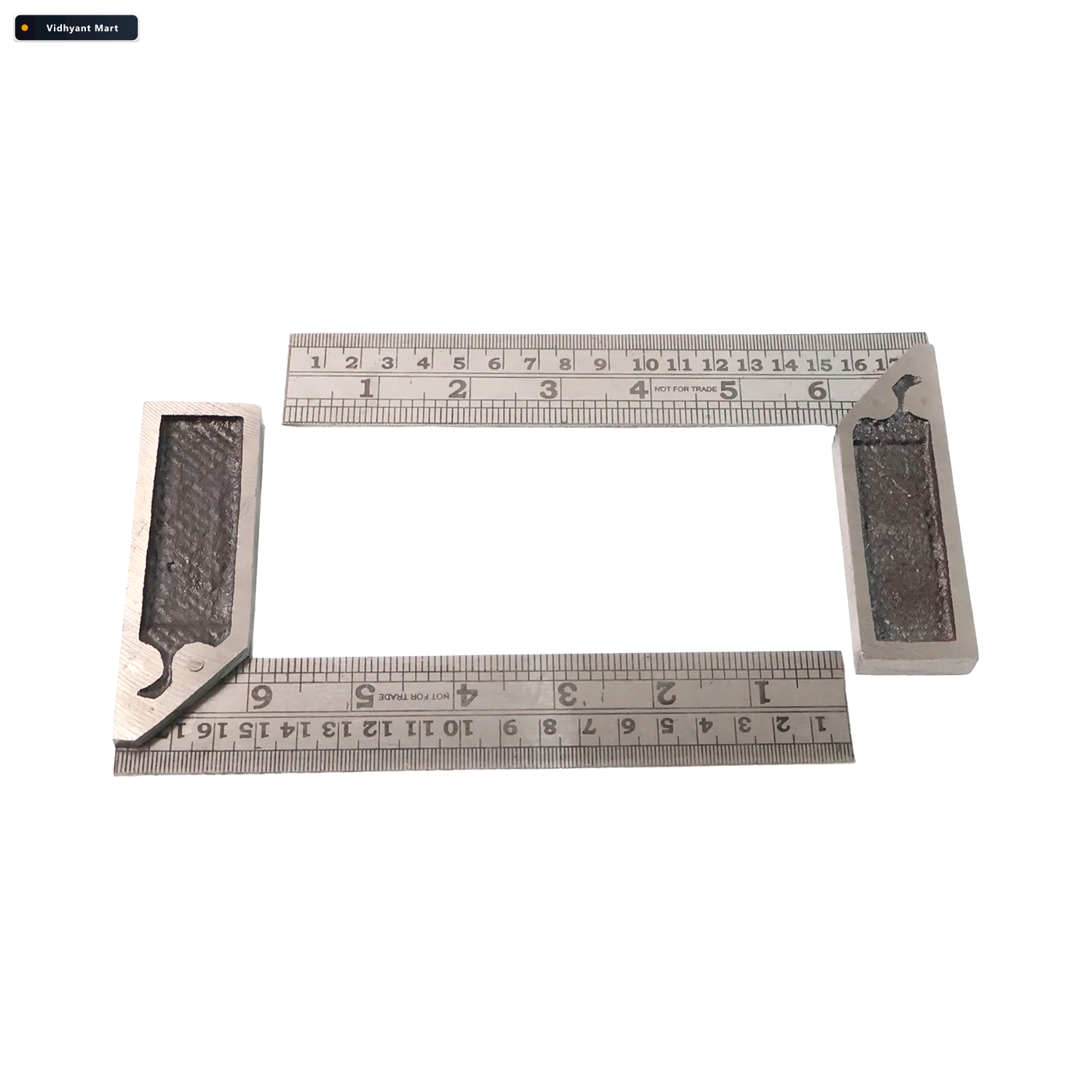 Vidhyant Mart Metal Try Square Ruler Set Durable 2 Piece Precisi 4