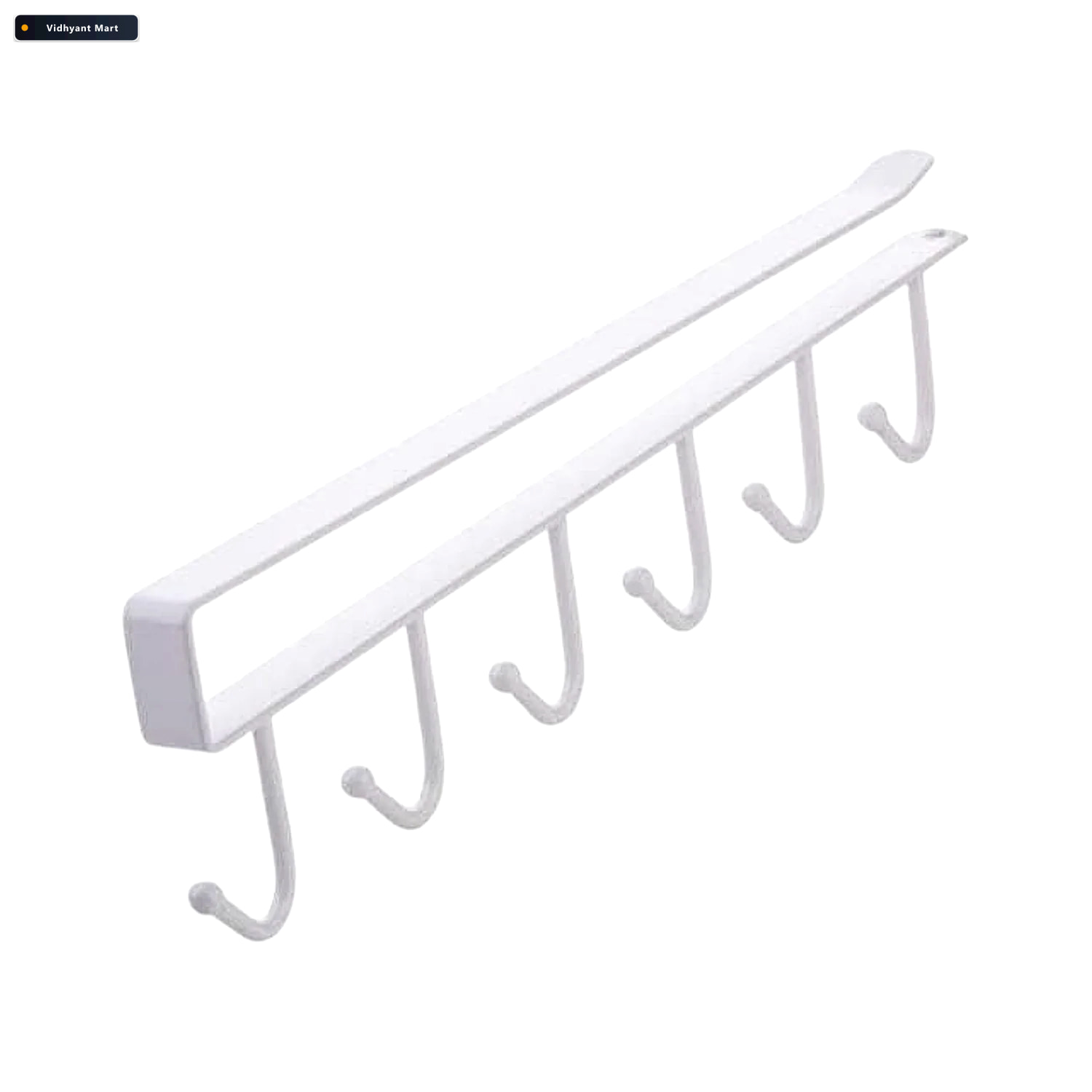 Vidhyant Mart Metal Under Shelf Storage Rack 6 Hooks For Easy Or 4