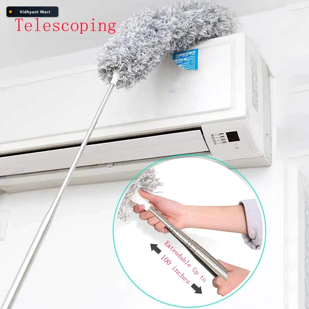 Vidhyant Mart Microfiber Duster 100 Inch Extendable Handle Velve 3