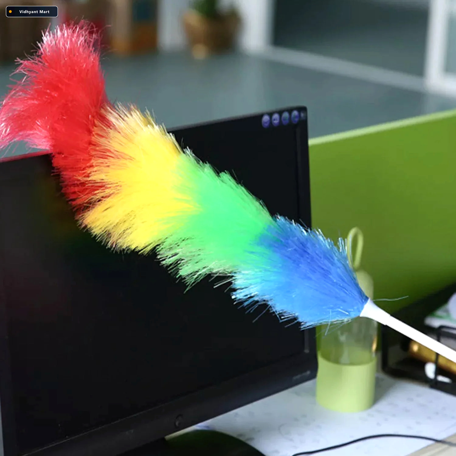 Vidhyant Mart Microfiber Duster Colorful Cleaning Stick Velvet W 1