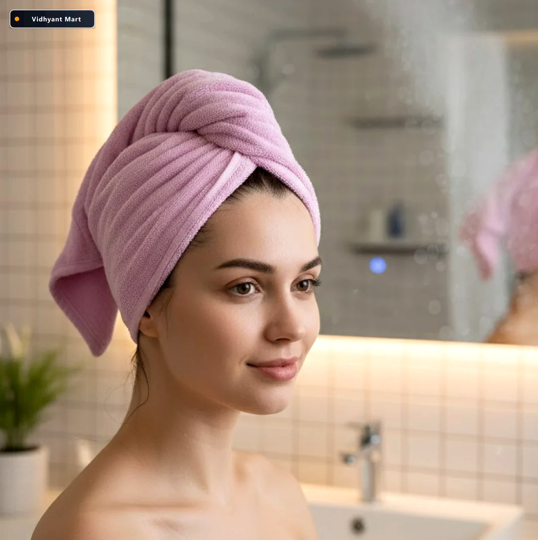 Vidhyant Mart Microfiber Hair Drying Towel Super Absorbent Quick 2
