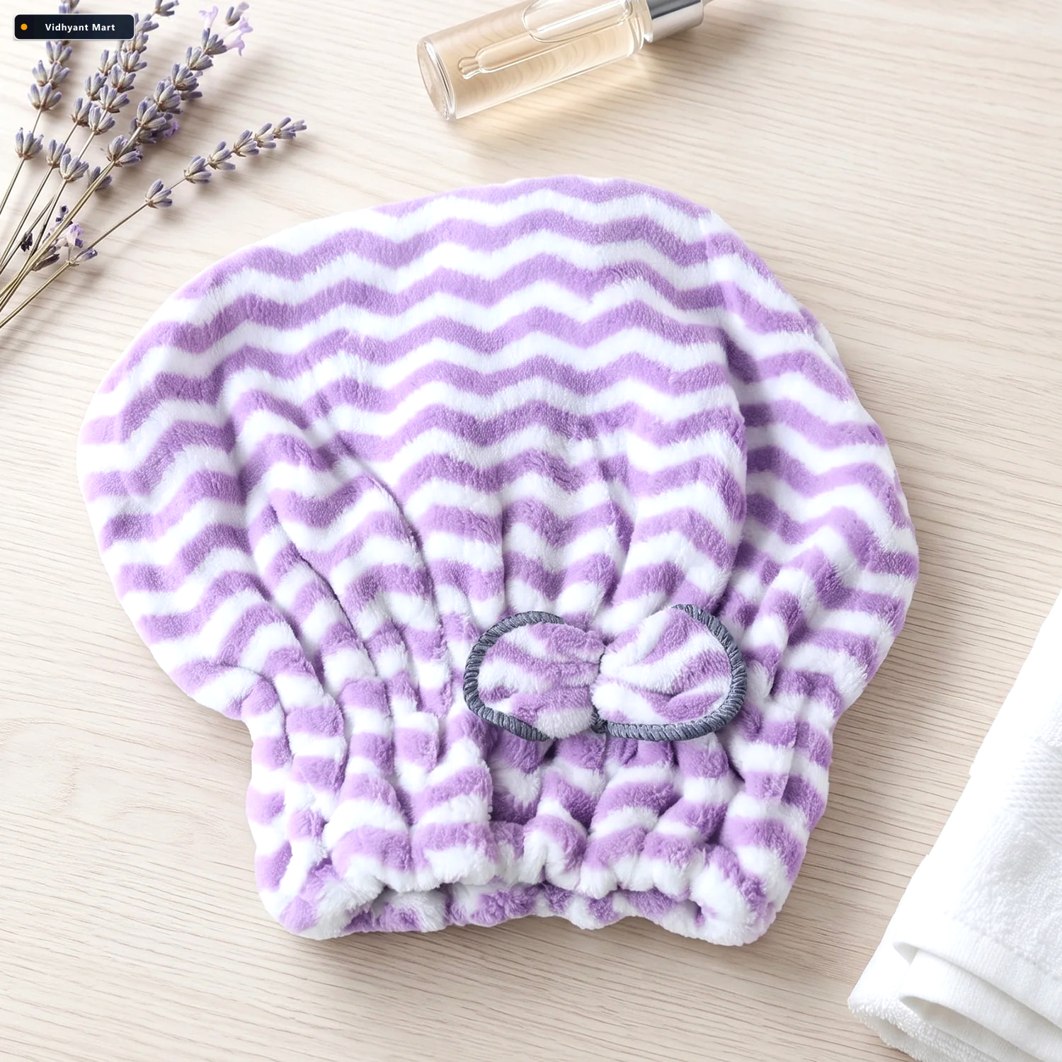 Vidhyant Mart Microfiber Quick Dry Hair Towel Wrap Cap For Women 3