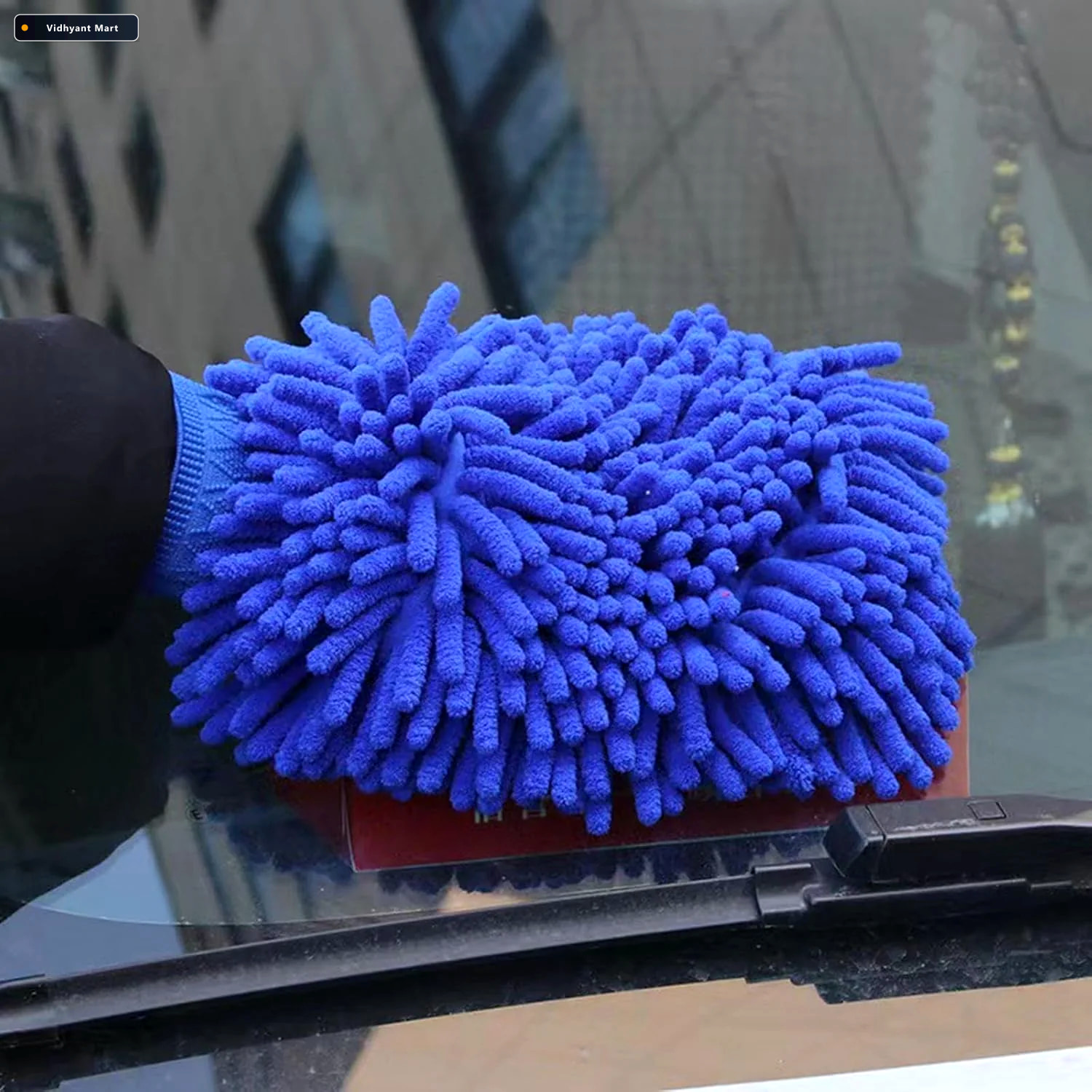 Vidhyant Mart Microfiber Wash Mitt Super Absorbent Scratch Safe 2