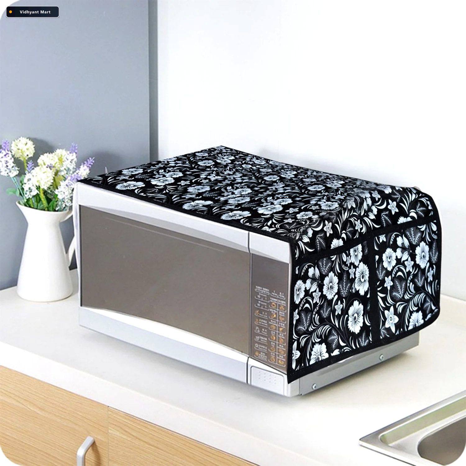 Vidhyant Mart Microwave Oven Cover Dust Protection With Utility 2