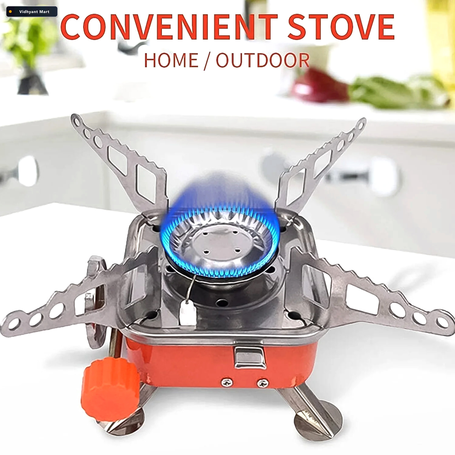 Vidhyant Mart Mini Camping Stove 2800w Portable Gas Burner For O 2
