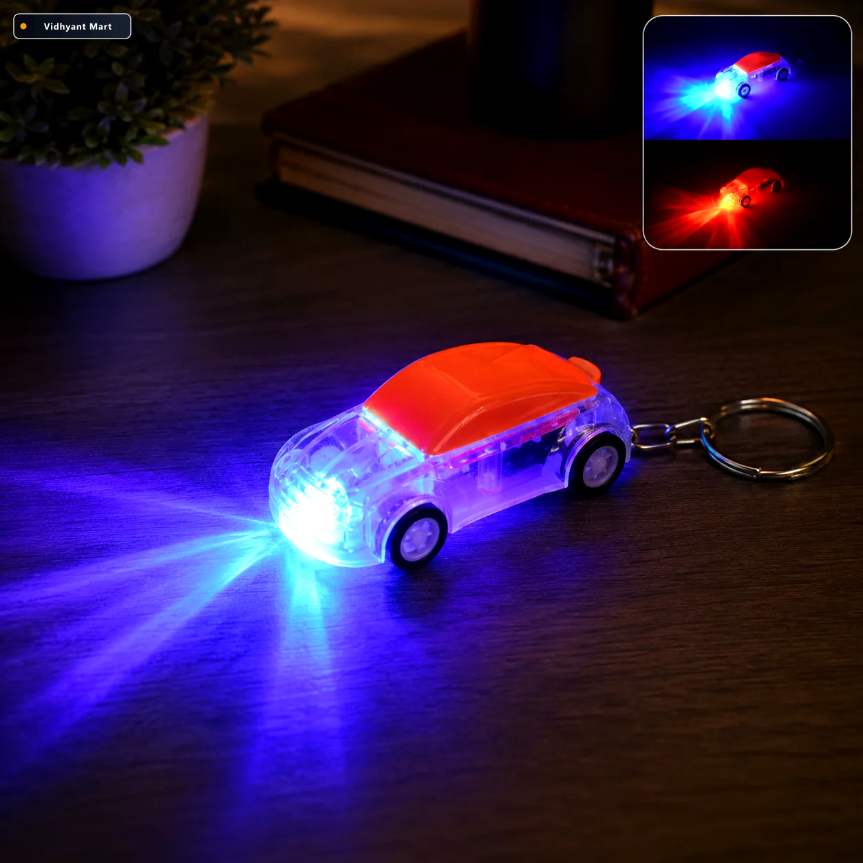 Vidhyant Mart Mini Car Led Keychain Light Bright Flashing Headli 2