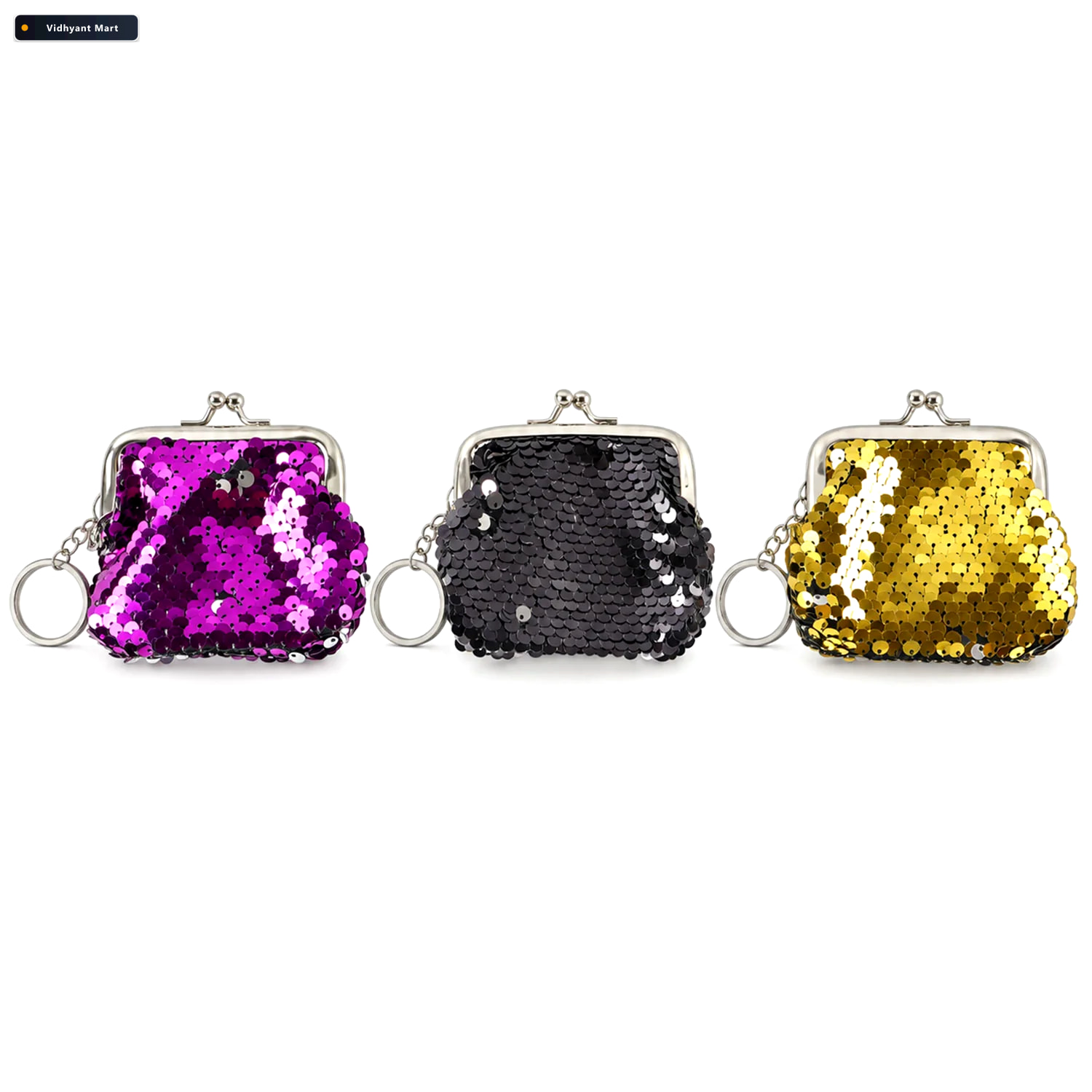 Vidhyant Mart Mini Coin Purse Keychain For Travel With Clasp Clo 4