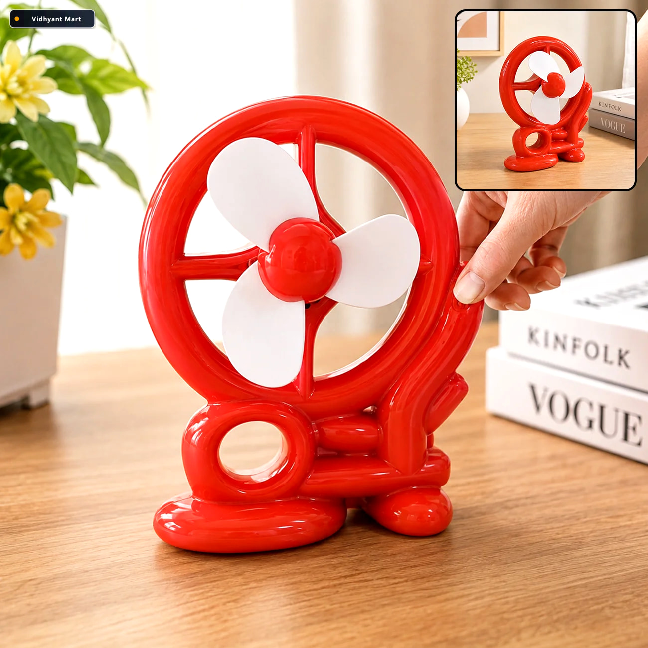 Vidhyant Mart Mini Cooling Usb Fan Portable Desk Fan For Home Of 1