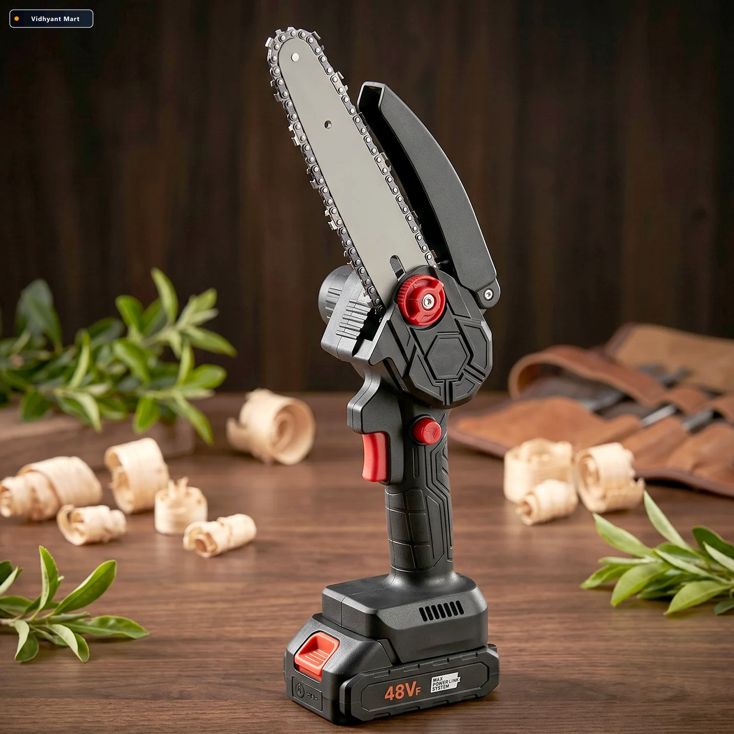 Vidhyant Mart Mini Cordless Electric Chainsaw Portable Powerful 2