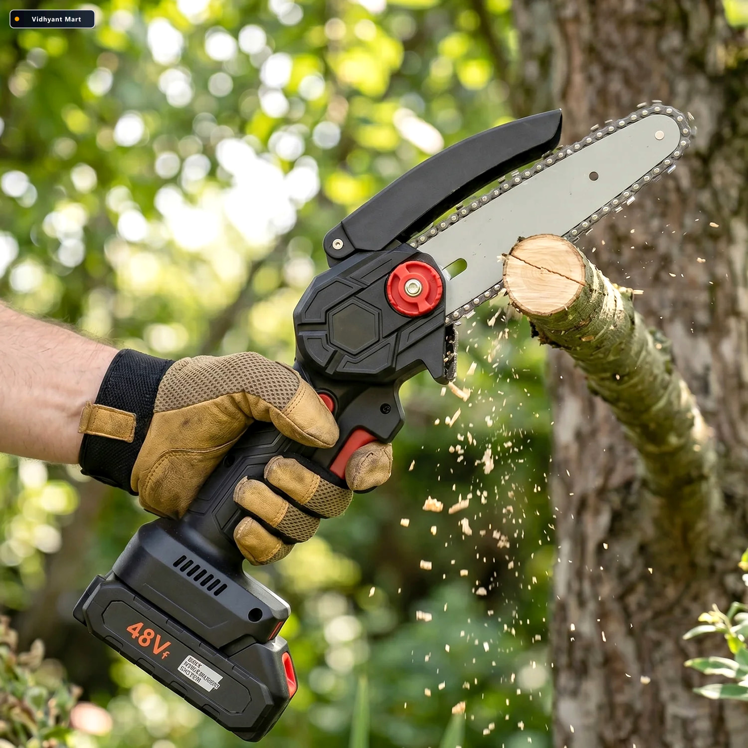 Vidhyant Mart Mini Cordless Electric Chainsaw Portable Powerful 3