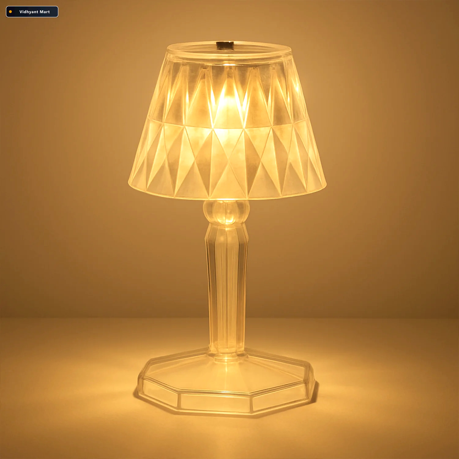 Vidhyant Mart Mini Crystal Table Lamp With Sparkling Reflection 2