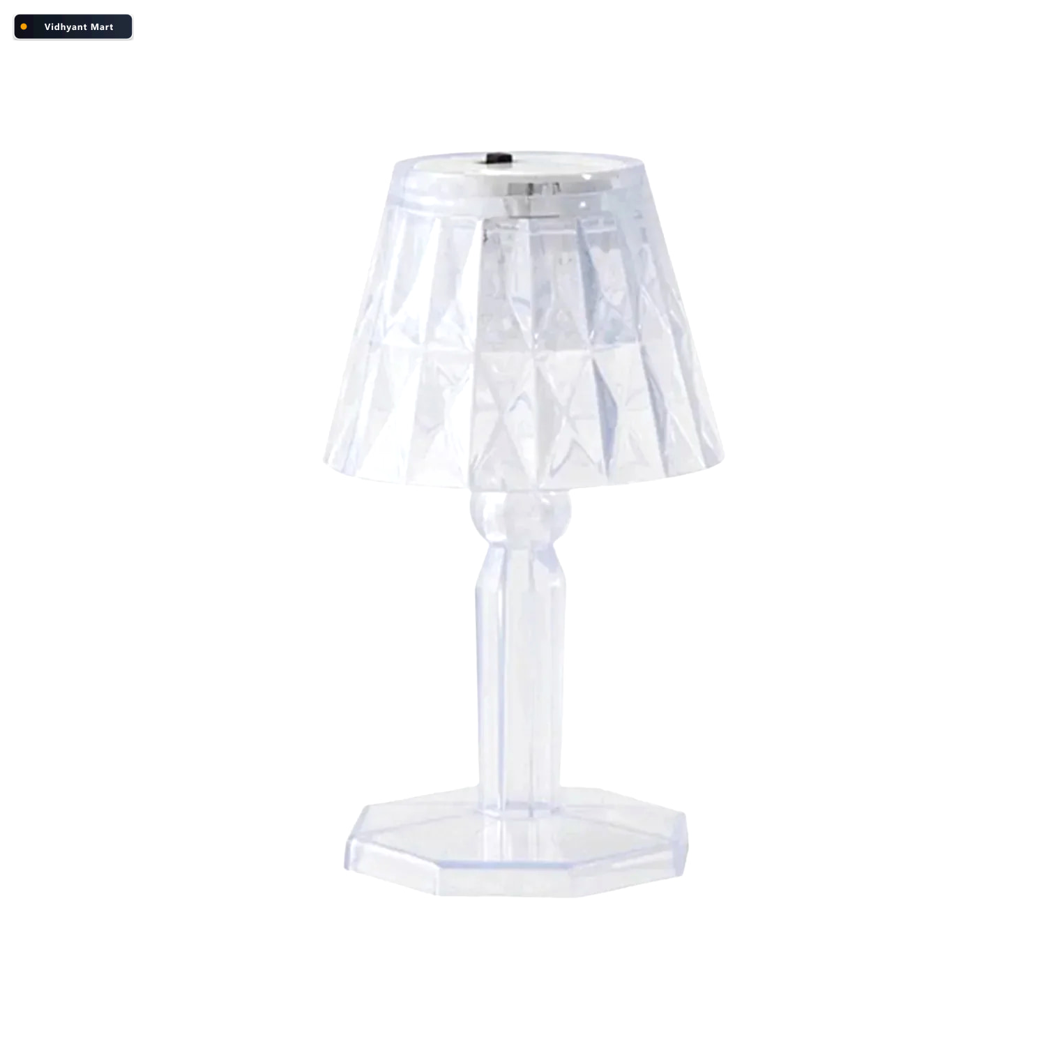 Vidhyant Mart Mini Crystal Table Lamp With Sparkling Reflection 4