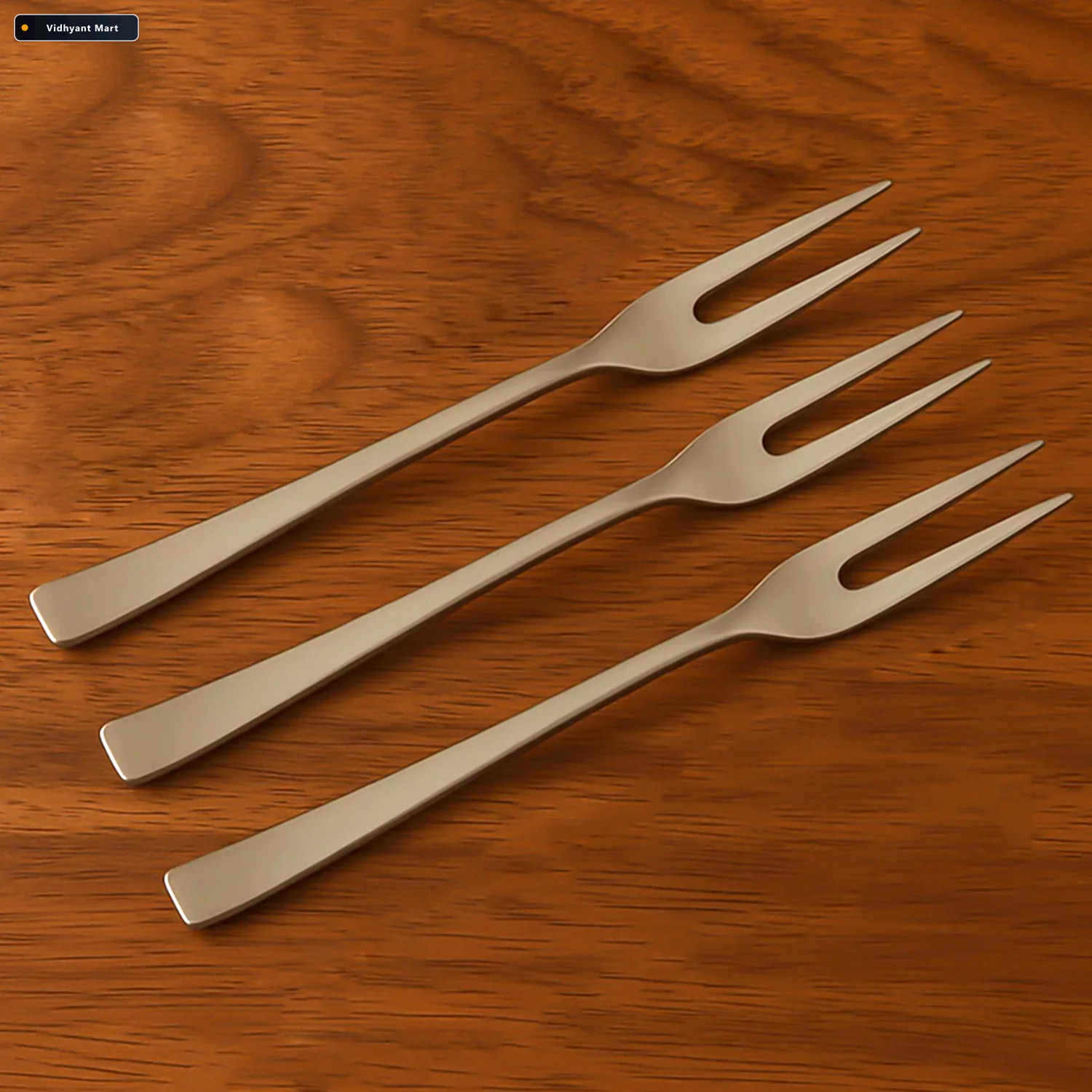 Vidhyant Mart Mini Dessert Fruit Fork Set Rust Resistant Reusabl 3