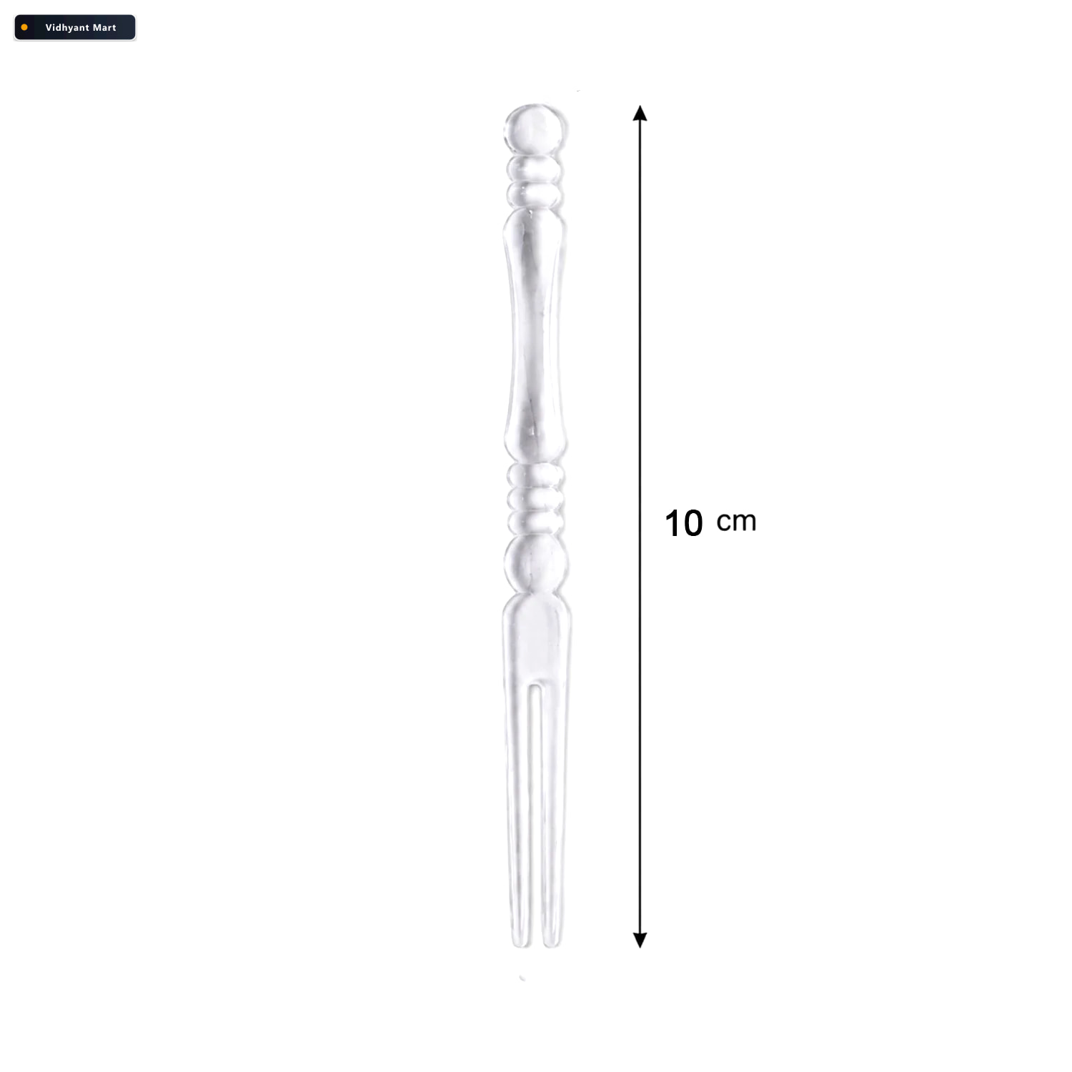 Vidhyant Mart Mini Disposable Plastic Fruit Fork Elegant Beaded 4