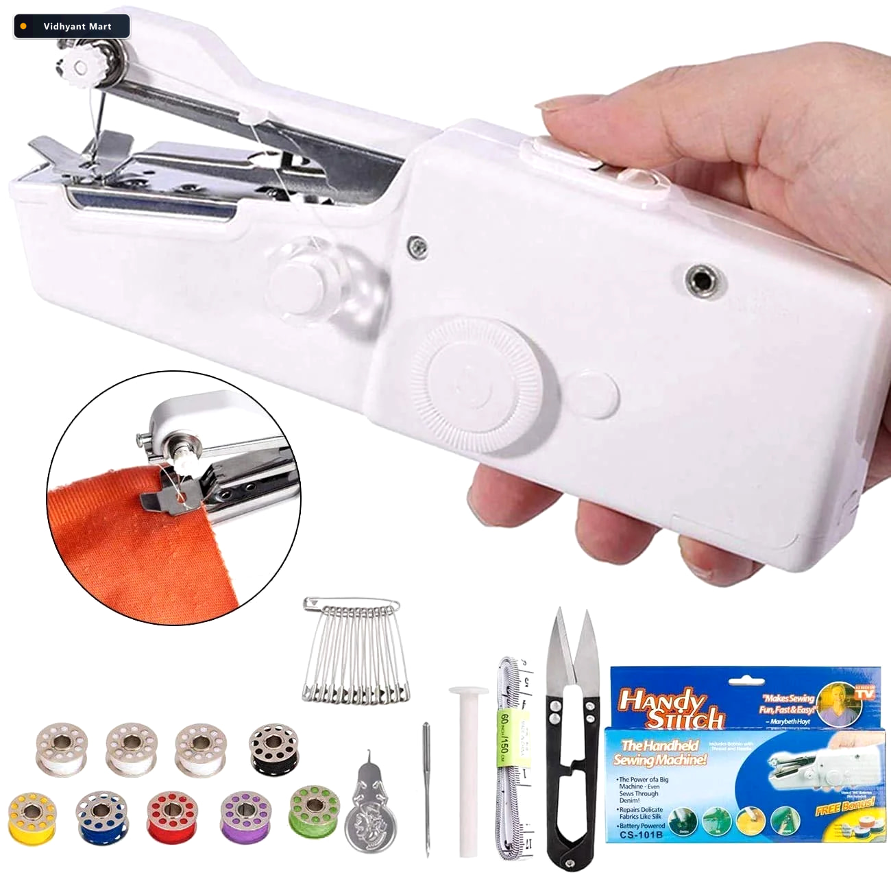 Vidhyant Mart Mini Electric Sewing Machine Portable Cordless Deo 2