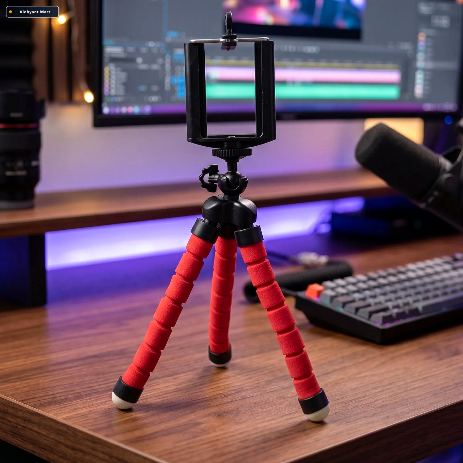 Vidhyant Mart Mini Flexible Tripod Portable Phone Stand Content 3