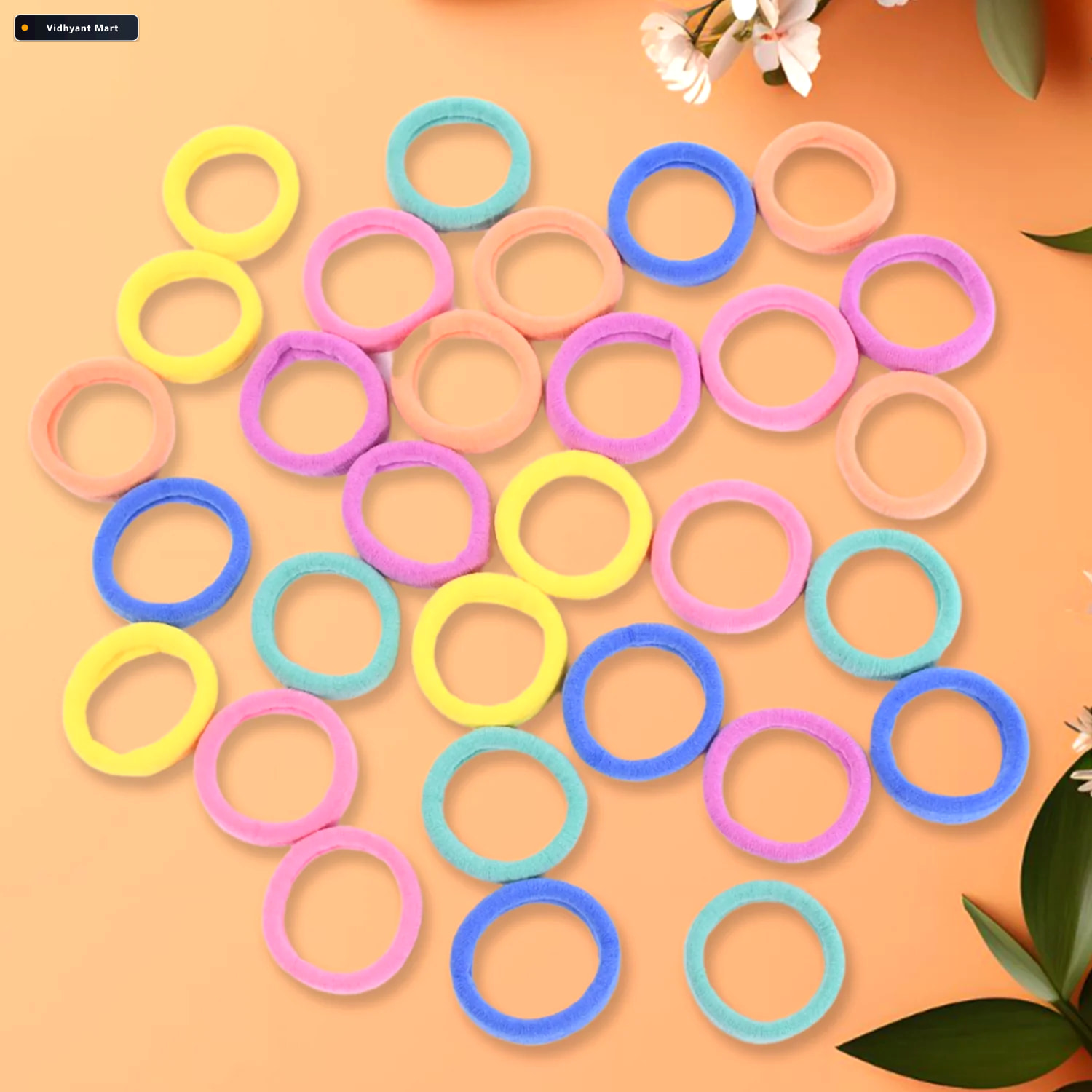 Vidhyant Mart Mini Hair Ties Colourful 30 Pcs Set For Kids Calm 1