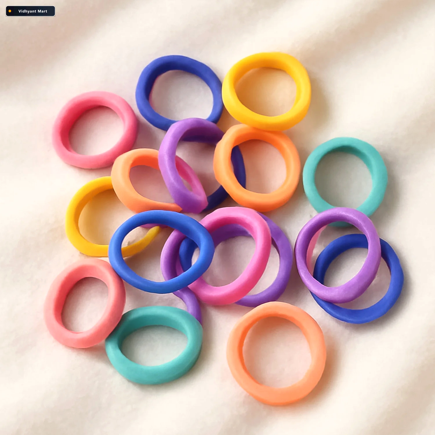 Vidhyant Mart Mini Hair Ties Colourful 30 Pcs Set For Kids Calm 2