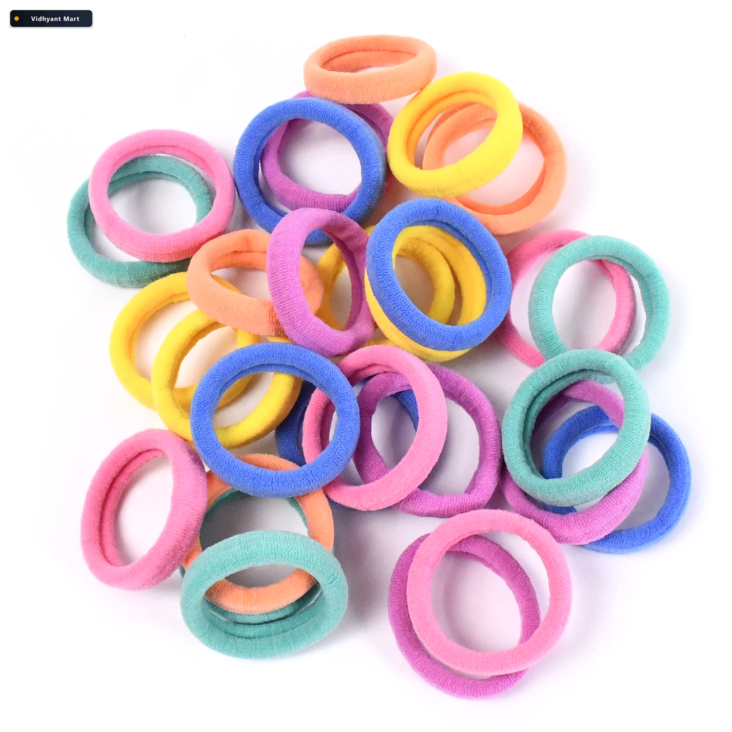 Vidhyant Mart Mini Hair Ties Colourful 30 Pcs Set For Kids Calm 3
